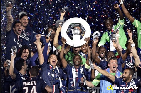 Đội bóng PSG lọt tôp câu lạc bộ vô địch Ligue 1 nhiều nhất