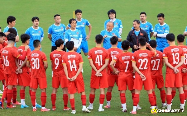 HLV Park Hang Seo cùng đội tuyển quốc gia 