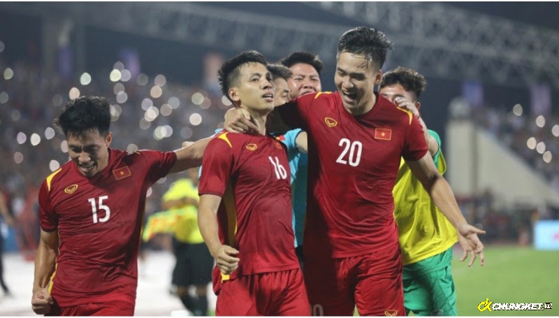 Hình ảnh đội tuyển Việt Nam ăn mừng chiến thắng trong trận Việt Nam vs Malaysia