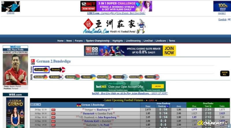   AsianBookie là kênh thể thao chính thức của các sân cược